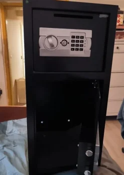 Tradera Smyckeskrin & -förvaring<33 tum digital dubbeldörr kassaskåp, robust, 2 upplåsningsmetoder,stor kapacitet