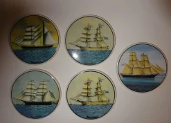 Tradera 5 underlägg coasters skepp marint^ Båtar