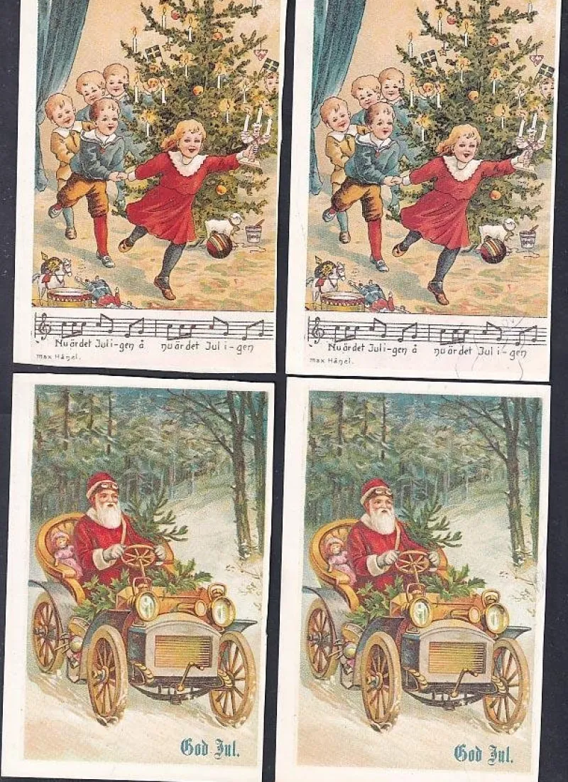 Tradera Lotter & Lottsedlar<4 vykort med lottnummer.