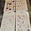 Tradera 4 x Pressade blombilder klistermärken^ Scrapbooking