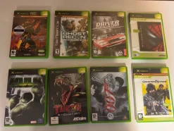 Tradera Xbox<8 Xbox spel: Halo 2, Ghost Recon, Driver Parallel Lines, Spiderman, Hulk, Turok