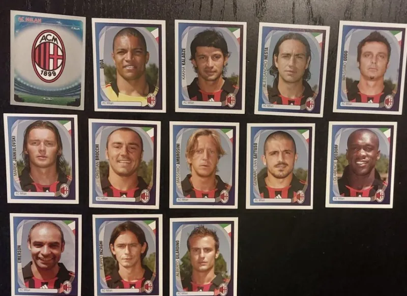 Tradera Samlarbilder<AC Milan Panini Champions League 2007-2008 sticker