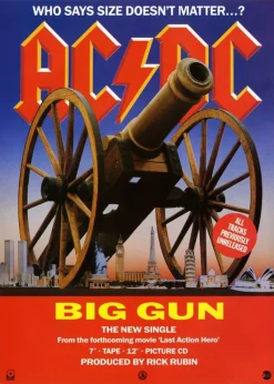 Tradera AC/DC BIG GUNS 1993 PHOTO POSTER^ Noter & Nothäften