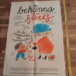 Tradera Affisch av Helga Henschen. Mot rasism 1988^ Affischer