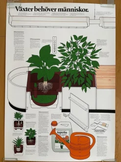 Tradera Affisch VÄXTER BEHÖVER MÄNNISKOR 70x100 Sv orig^ Affischer