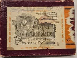 Tradera Agfa, antika glasplåtar, 9st. i originalförpackning, 1920^ Fotoframkallning & Mörkrum