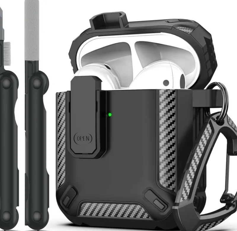 Tradera Mobiltillbehör<AIRPOD AIR POD SKAL SKYDD FODRAL INKL RENGÖRINGSPENNA RENGÖRING PENNA ANTI DROP