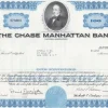 Tradera Aktiebrev 1969 Chase Manhattan Bank USA David Rockefeller^ Övrigt Mynt & Sedlar