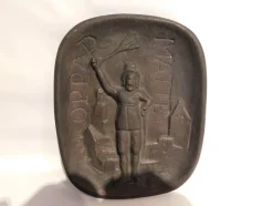 Tradera Allan Ebeling Brons Väggplakett Koppar Matte^ Reliefer