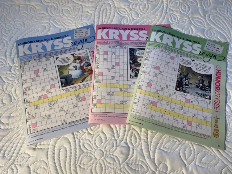 Tradera Allas 3 st Nya korsord 2025 kryss tidning bilagor korsordsbilagor krysstidningar> Korsord & Korsordsrelaterat