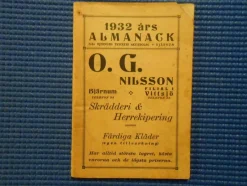 Tradera Almanacka 1932 Bjernums tryckeriaktiebolag Bjärnum> Almanackor & Kalendrar