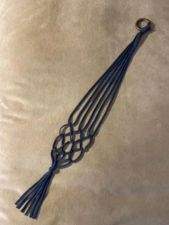Tradera Övrigt Till Trädgård<ampel, plant hanger, makrame, mörkblå (10-12 cm)