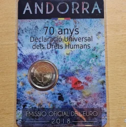 Tradera Andorra 2 euro minnesmynt 2018> Euromynt & Sedlar