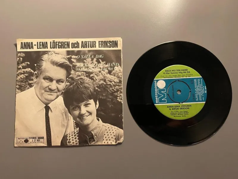 Tradera ANNA-LENA LÖFGREN OCH ARTUR EERIKSSON - O SÄLLA DAG - RÄCK MEJ DIN HAND^ Vinyl