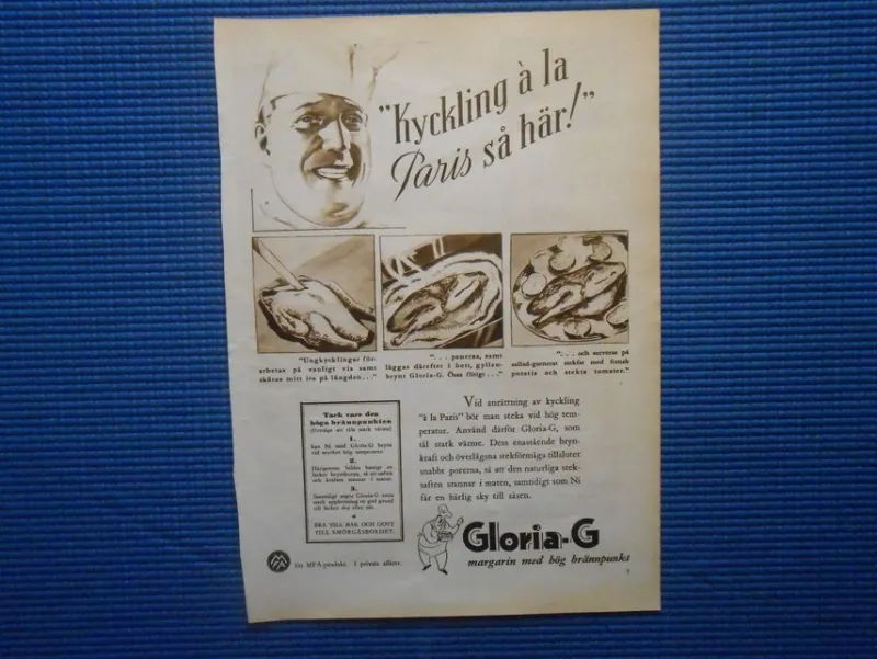 Tradera Reklamprylar<Annons Gloria-G Margarin