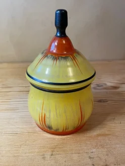 Tradera Antik bonbonjär handmålad jugend> Glas