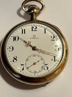 Tradera Antika Omega fickur i gulddouble^ Fickur