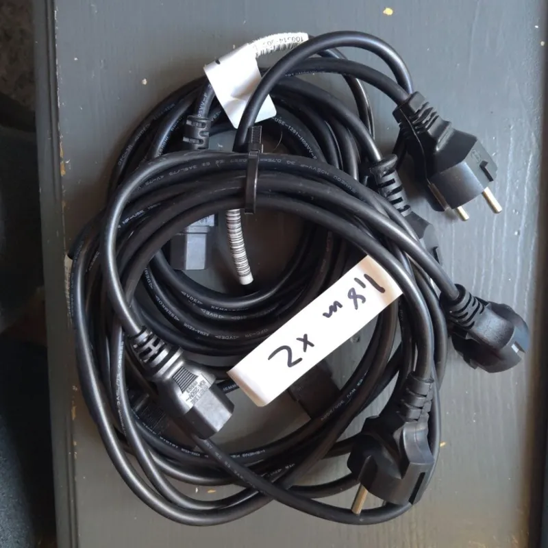 Tradera Apparat kabel 2 st raka kontakter - 1,8m> Elinstallation