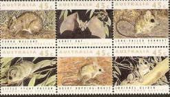 Tradera Australien. Gnagare fladdermus Mi 1273-78 xx^ Oceanien