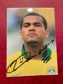 Tradera Autograf på fotografi Dani Alves, Barcelona och Brasilien ca 10*15 cm^ Autografer