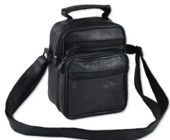 Tradera axelväska väska axel resa svart fickor ficka unisex dam herr rem mobil plånbok> Väskor