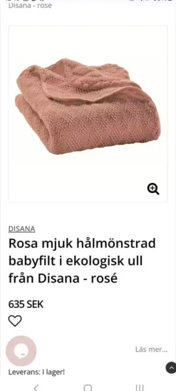Tradera Babyfilt i ekologisk ull, Disana> Inredning Barnrum