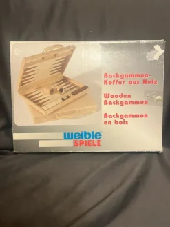 Tradera Backgammon i träväska^ Bräd- & Sällskapsspel