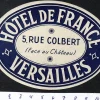Tradera Kuriosa<Bagageetikett hotel de France, Versailles Frankrike hotell