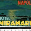 Tradera Kuriosa<Bagageetikett hotel Miramare, Napoli Neapel Italien hotell