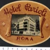 Tradera Kuriosa<Bagageetikett hotel Parioli, Roma, Rom Italien hotell