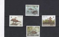 Tradera Bahamas 1988 Fåglar ankor 4v WWF^ Sydamerika & Karibien