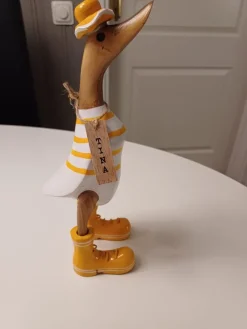 Tradera Trädgårdsdekorationer<Bambu ankan Tina med hatt och skor