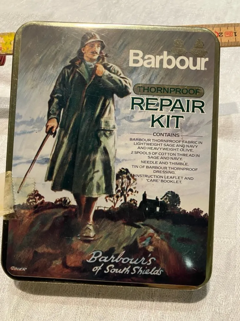 Tradera Barbour reparations kit med vaxat tyg samt foder^ Kläder