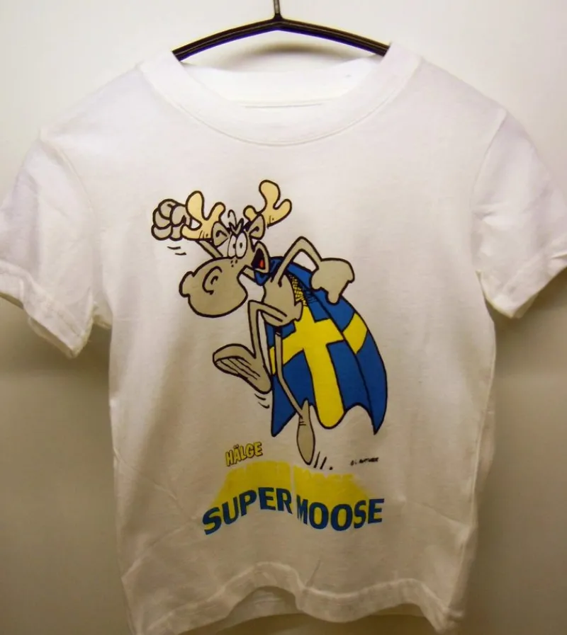 Tradera Barn T-shirt Hälge Super Moose 100 cl> Inredning Barnrum