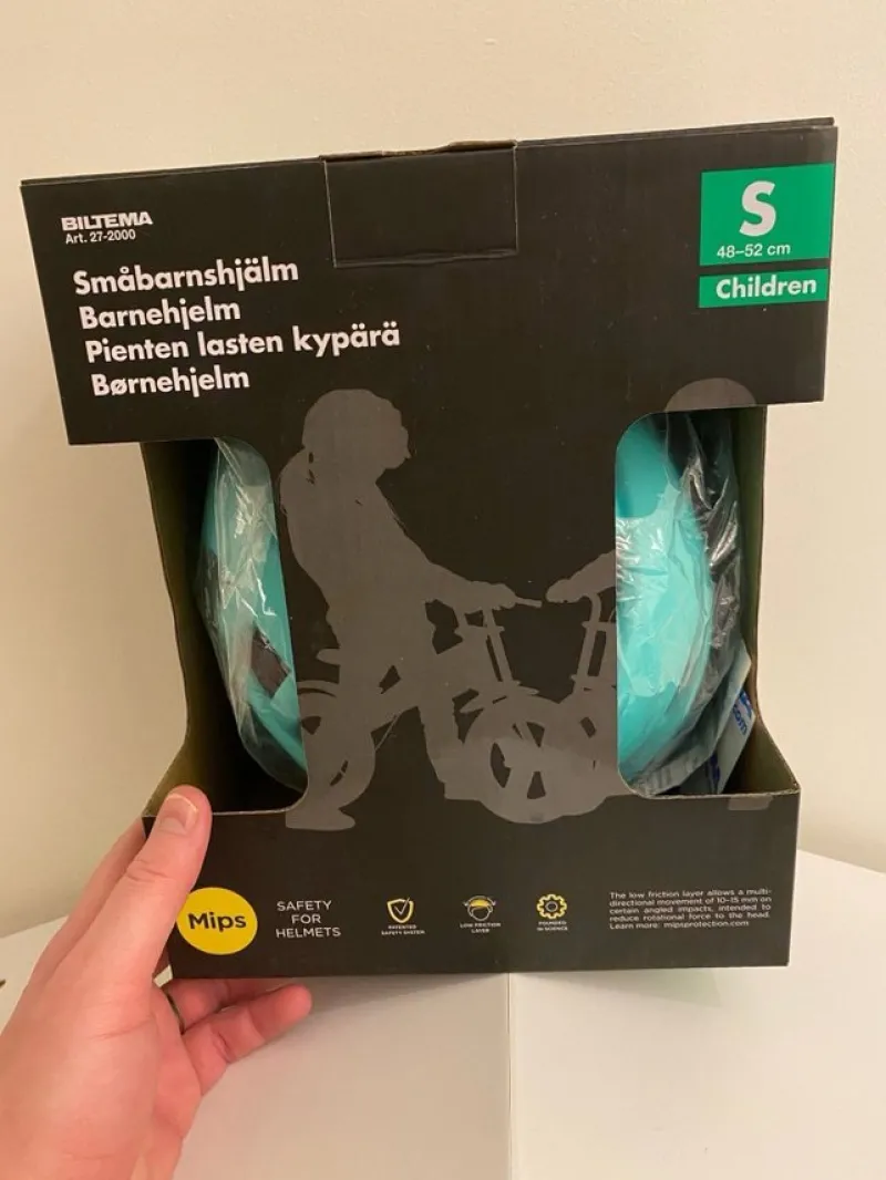 Tradera Barncykelhjälm Biltema MIPS Storlek S> Barnsäkerhet