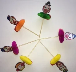 Tradera BARNKALAS CLOWN - CLOWNER TANDPETARE / COCKTAILPINNAR FEST> Barnkalas