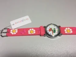 Tradera Barnklocka/ Cerise armband med blommor^ Barnklockor