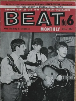 Tradera BEAT MONTHLY No. 6 Oct., 1963 (med bl.a. The Beatles och Rolling Stones)> Musik, Visor & Vistryck