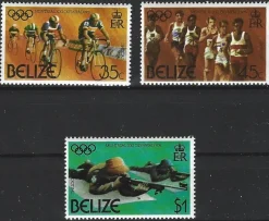 Tradera Belize 1976 Olympiska spel sport idrott 3v^ Sydamerika & Karibien
