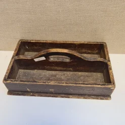 Tradera BESTICKLÅDA, bemålad furu, allmoge, 18/1900-tal.> Allmoge