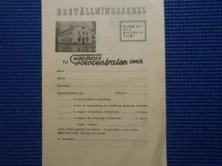 Tradera Beställningssedel Norrländska fotocentralen Umeå^ Övrig Optisk Utrustning