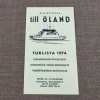 Tradera Tidtabeller<BILFÄRJORNA TILL ÖLAND - TURLISTA 1974