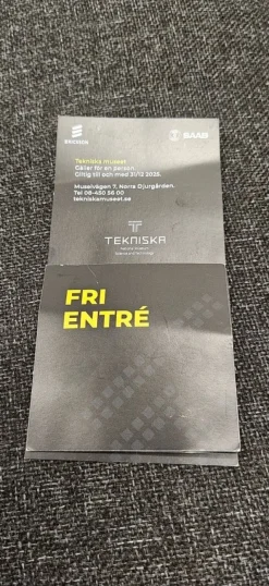 Tradera Biljetter Tekniska Museum Stockholm> Övriga Biljetter