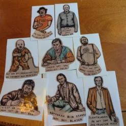 Tradera Klistermärken & Stickers<Björn Afzelius Allan Edwall Alf Robertson Kjäll Höglund Eddie Meduza Cornelis