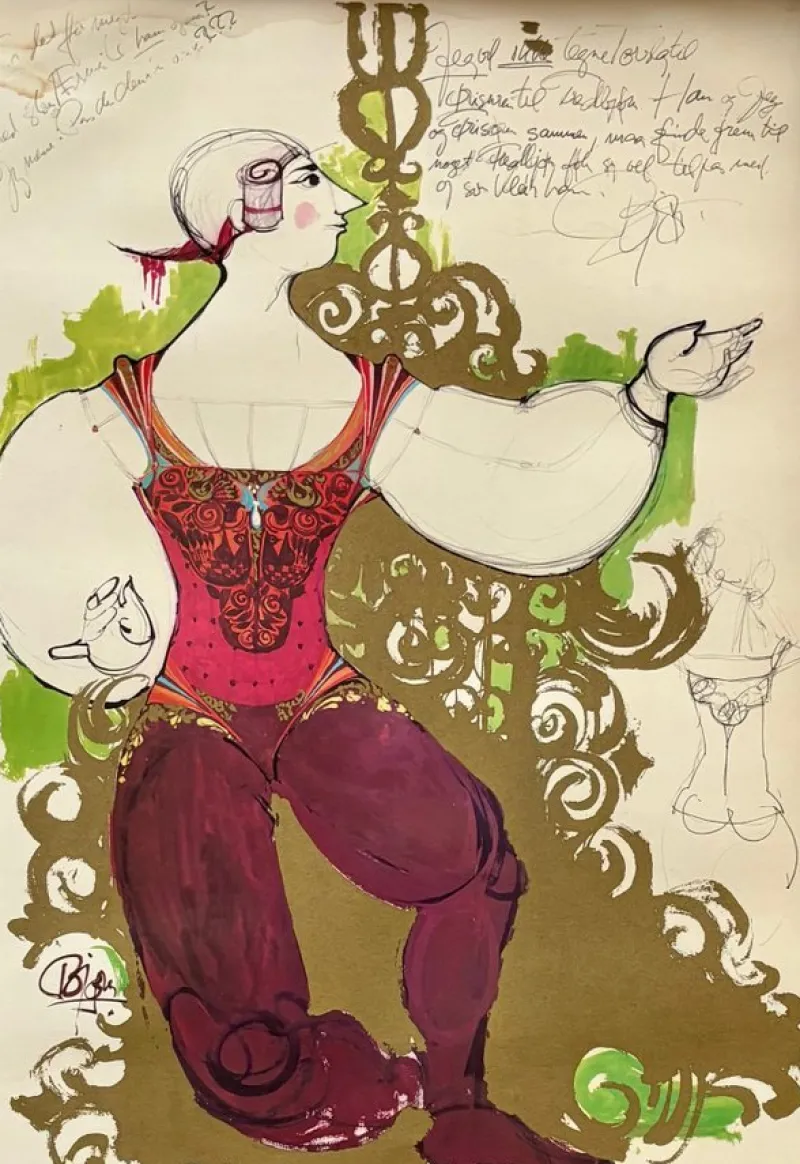 Tradera BJÖRN WIINBLAD. Offsettryck, signerad i trycket.^ Grafik & Teckningar