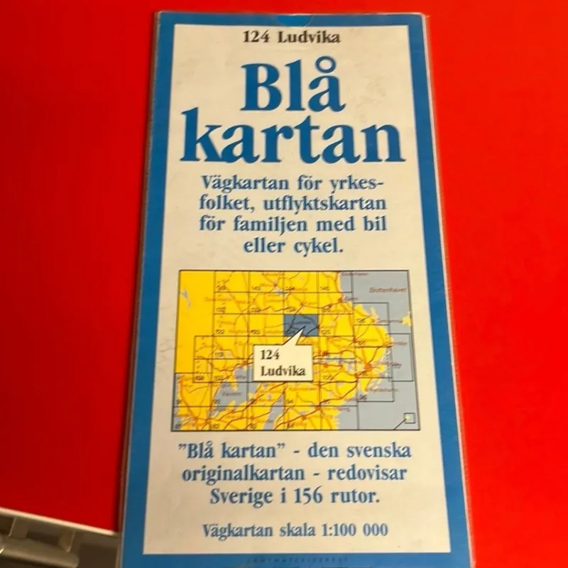 Tradera Blå kartan 124 Ludvika - Edition 2, April 1991> Grafik, Kartor & Tryck