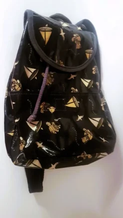 Tradera Nalle- & Teddybjörnar<Blå Ryggsäck Barnryggsäck Väska Nalle Segelbåt Vintage Fint skick Presenttips