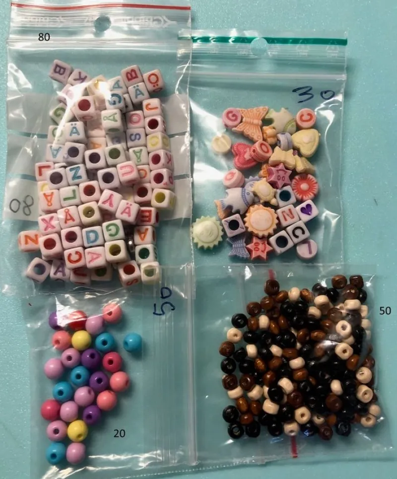 Tradera blandade fina pyssel pärlor akryl trä mixade^ Smyckestillverkning