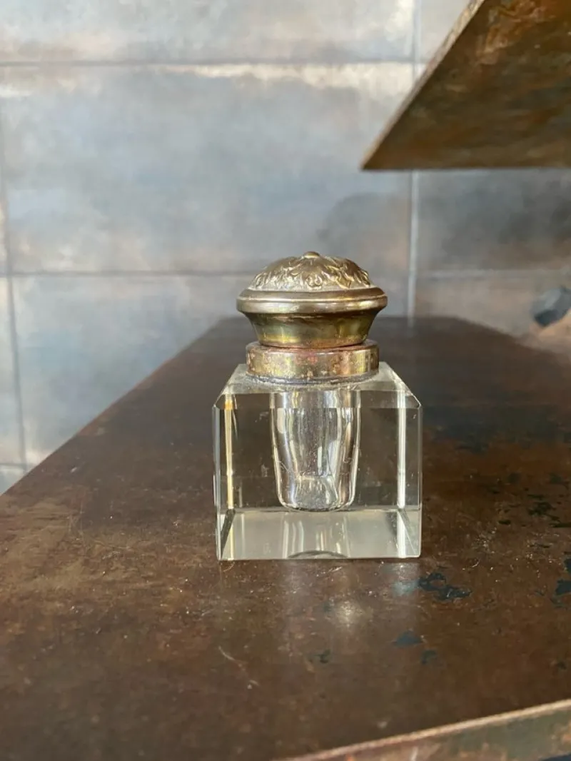 Tradera Bläckhorn jugend kristall samlare antikt> Kuriosa