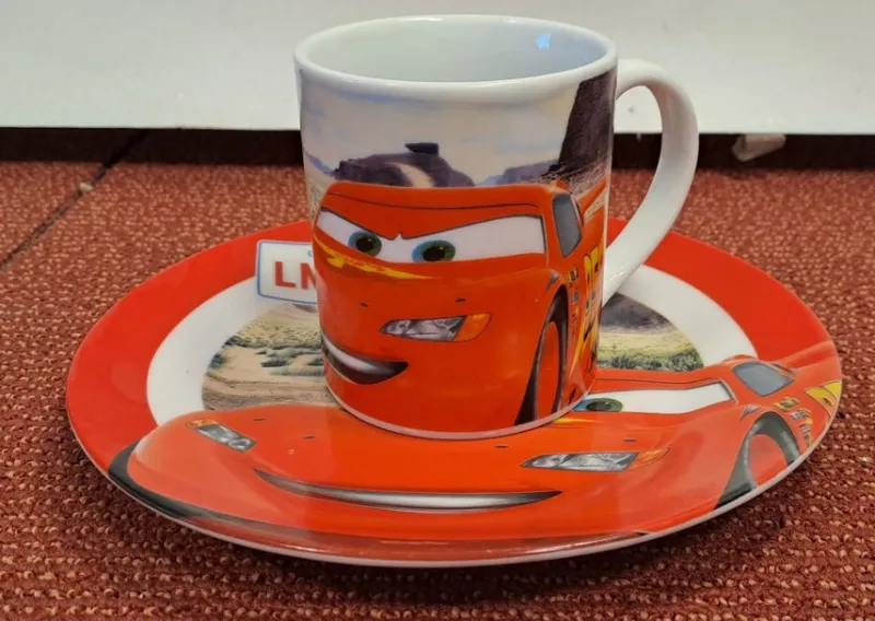 Tradera Blixten McQeen-mugg & assiett - Disney Pixar> Disney